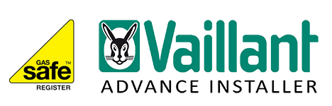 Gas Safe and Vaillant Advance Installer certification logos